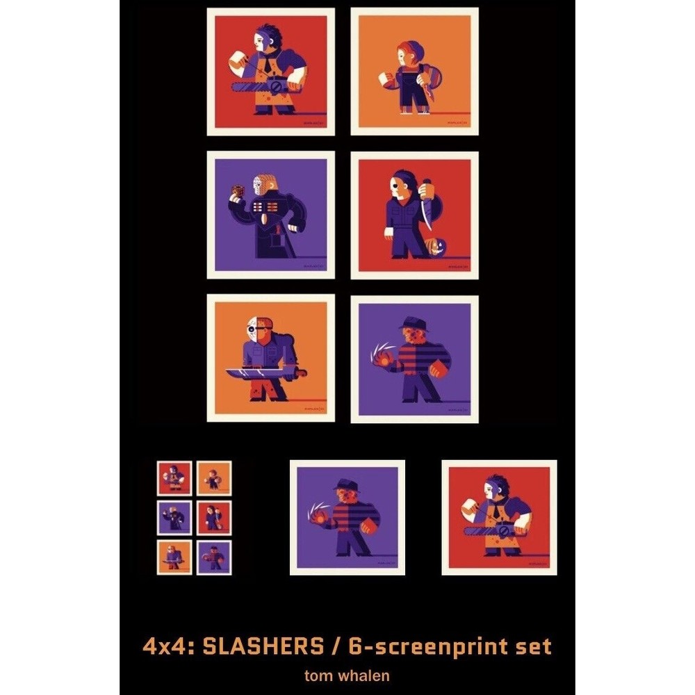 NYCC Exclusive SLASHERS Jason Set by Tom Whalen Print In Hand